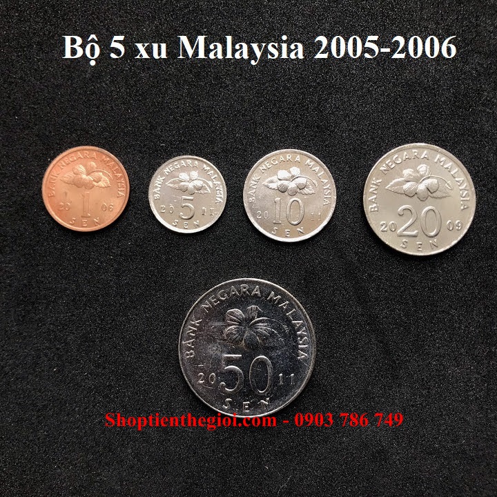 Bộ 5 xu Malaysia 2005-2006  -  SP005169